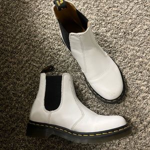 White doc marten Chelsea boots